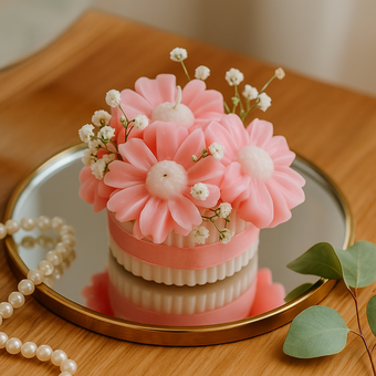 شمع تزئینی باکس گل SM5