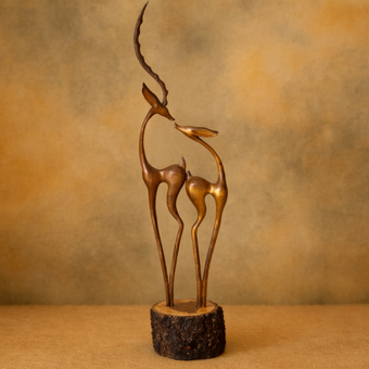 مجسمه چوبی غزال طرح ستایش