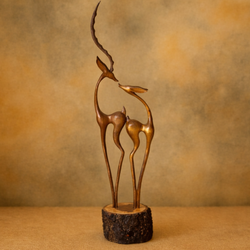 مجسمه چوبی غزال طرح ستایش