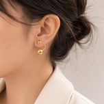 گوشواره طلا 18 عیار زنانه مدل گویی میا گالری