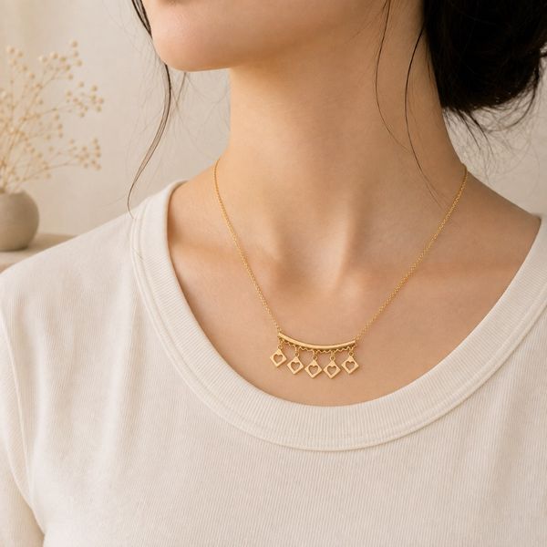 گوشواره طلا 18 عیار طرح شرابه ای میا گالری