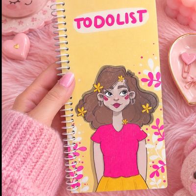 تو دو لیست برند یاسکو طرح دختر صورتی to do list