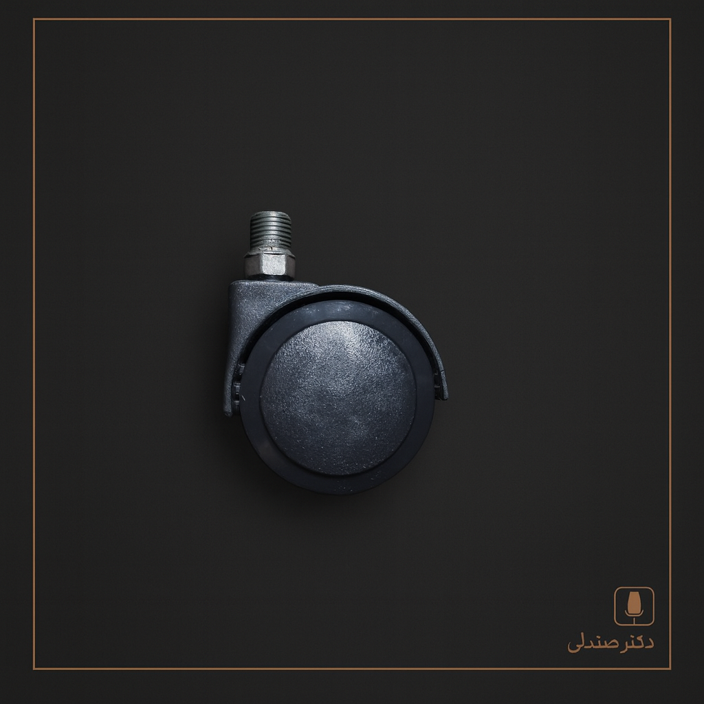 چرخ صندلی اداری مدل ساده طرح pvc پیچ 12+(ارسال سریع ،یک سال ضمانت دکتر صندلی،3رومز مهلت تست)