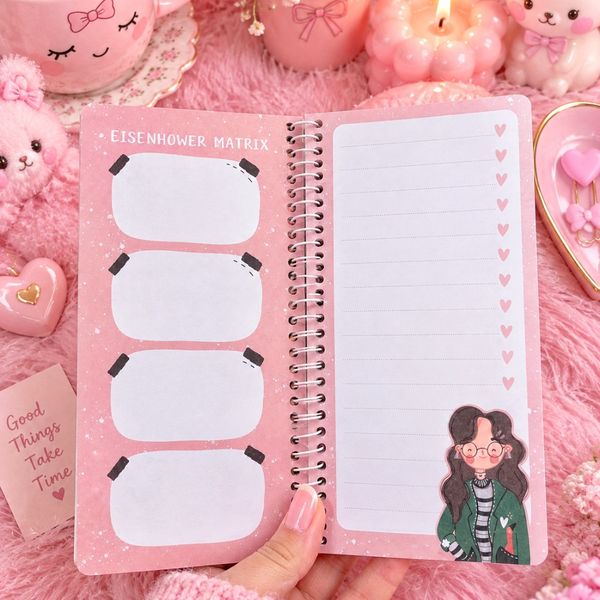 تو دو لیست برند یاسکو طرح دختر سبز عینک دار to do list
