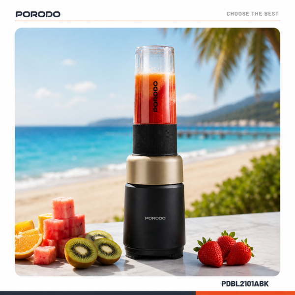 مخلوط‌کن آبمیوه‌گیری اتوماتیک Porodo Blenza با عملکرد شروع به کار با فشار دادن مدل PDBL2101ABKG