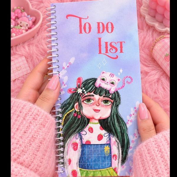 تو دو لیست برند یاسکو طرح دختر آبی پاستلی  to do list