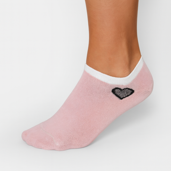 جوراب زنانه مدل مچی قوزکی نخ پنبه مدل قلب