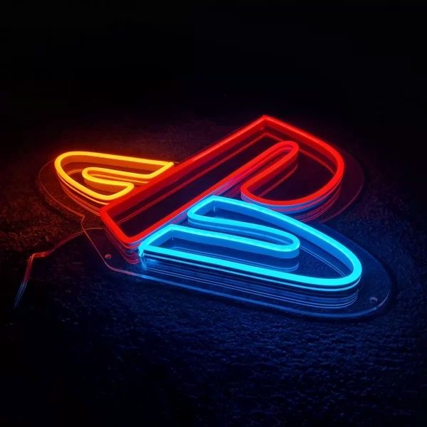 چراغ نئونی دیواری طرح پلی استیشن