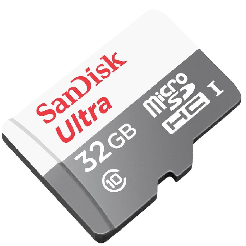 تصویر کارت حافظه microSDHC سن دیسک مدل Ultra کلاس 10 استاندارد UHS-I U1 سرعت 100MBps ظرفیت 32 گیگابایت 