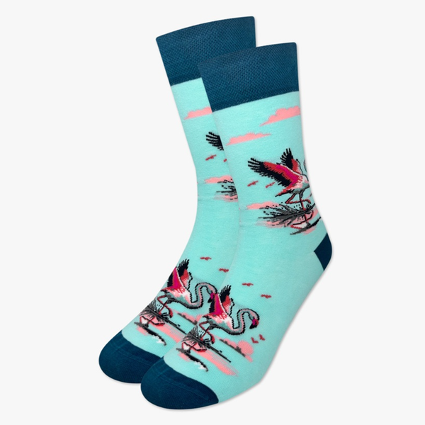 جوراب ساقدار یونیسکس طرح فلامینگو برند ترک SOCKY WOCKY