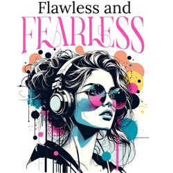 برچسب لباس و تیشرت مدل flawless and fearless
