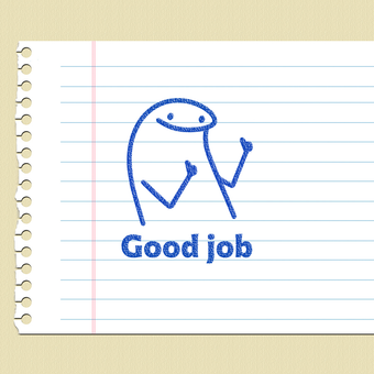 مهر تشویقی انگلیسی - good job فلورک