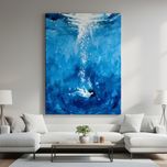 تابلو بوم آوغوش آبی/ طرح اختصاصی لوکس بوم