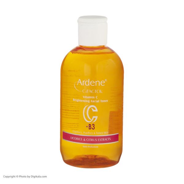 تونیک پاک کننده صورت آردن سی فکتور مدل ویتامین c مناسب انواع پوست حجم 250 میلی لیتر