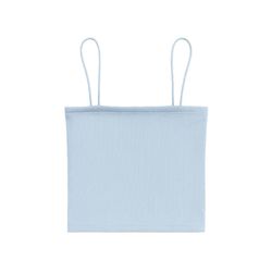 کراپ‌تاپ زنانه مدل کبریتی بند ماکارون رنگ آبی روشن