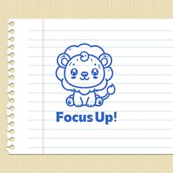 مهر تشویقی انگلیسی - focus up شیر