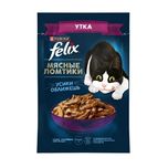 پوچ گربه ی بالغ فلیکس با طعم اردک اسموکی در سس / Felix pouch wet cat food with smokey duck in sauce