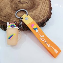 جاکلیدی مدل سیلیکونی طرح اسموتی لیوان آبمیوه و خرس کد DB20
