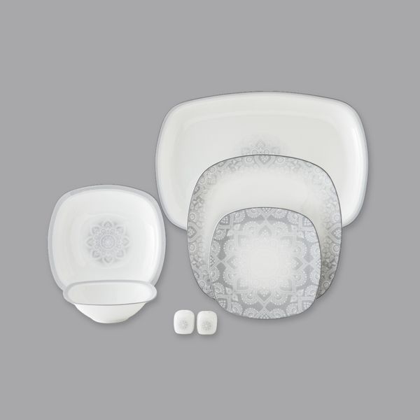 سرویس غذاخوری 73 پارچه 12 نفر چینی زرین ایران مدل کواترو ادلین درجه یک