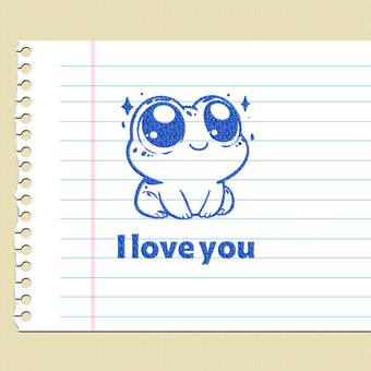 مهر تشویقی انگلیسی - love قورباقه