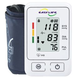 فشارسنج بازویی دیجیتال ایزی لایف مدل BP359A با صفحه نمایش بزرگ، 199 حافظه داخلی، سنجش ضربان قلب و تشخیص آرتیمی، قابلیت خاموشی خو