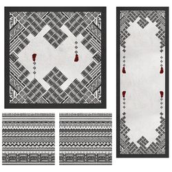 ست رومیزی 4 تکه برند رومیزی باز مدل TrS661