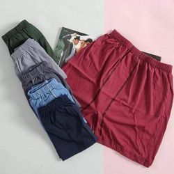 شورت مردانه نخی پادار ساده سایز XXL در 8 رنگ