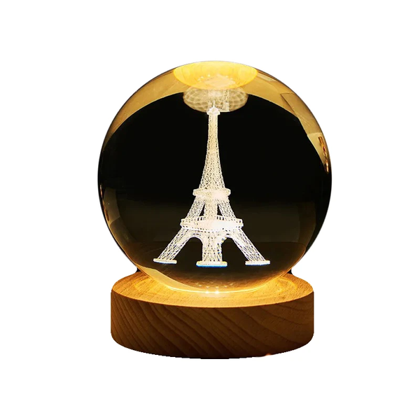 چراغ خواب مدل گوی کریستال طرح برج ایفل