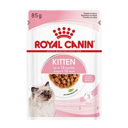 غذای پوچ گربه رویال کنین مدل Kitten gravy وزن 85 گرم