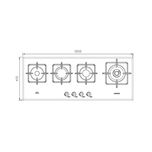 اجاق گاز صفحه ای استیل البرز مدل G-4101