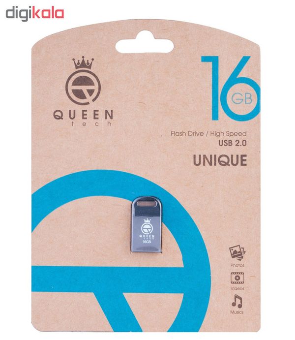 فلش کوئین تک مدل UNIQUE ظرفیت 16 گیگابایت با گارانتی شرکتی