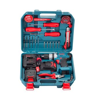 مجموعه 33 عددی دریل پیچ‌گوشتی شارژی چکشی رونیکس مدل RS-8615