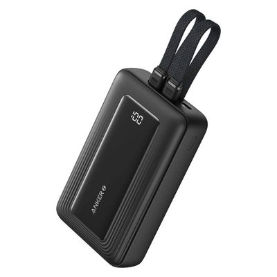 پاوربانک انکر مدل A1681 ظرفیت 20000 میلی آمپر ساعت به همراه کابل لایتنیگ و کابل USB Type-C