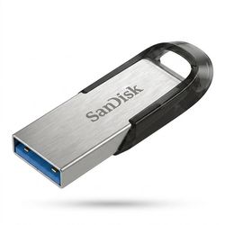 فلش مموری سن دیسک Ultra Flair CZ73 ظرفیت 64 گیگابایت با رابط USB 3.0 و بدنه فلزی مقاوم، سرعت انتقال 150 مگابایت بر ثانیه و سازگا