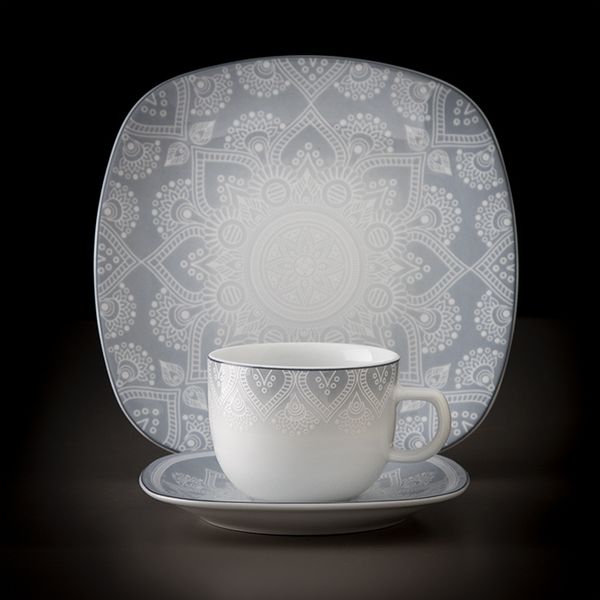 سرویس غذاخوری 73 پارچه 12 نفر چینی زرین ایران مدل کواترو ادلین درجه یک