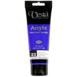 رنگ اکریلیک وستا مدل 21 French Ultramarine حجم 75 میلی لیتر