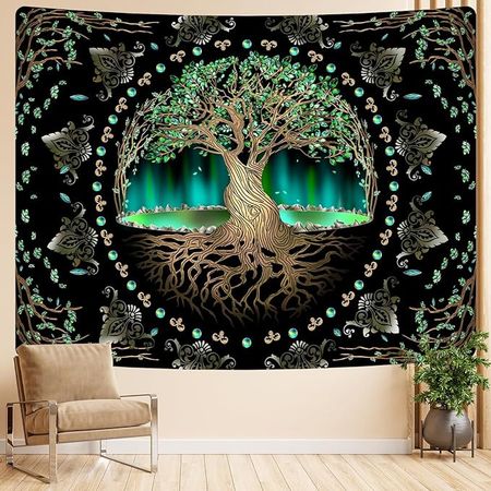 پوستر پارچه ای فیانی مدل بک دراپ درخت زندگی کد F138