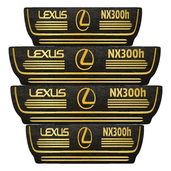 برچسب پارکابی خودرو مهدیار مدل چرم کد pkT1088 مناسب برای لکسوس nx300h بسته 4 عددی