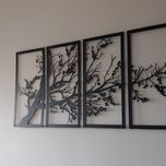 تابلو چوبی آماتیس مدل درخت مجموعه 4 عددی*606