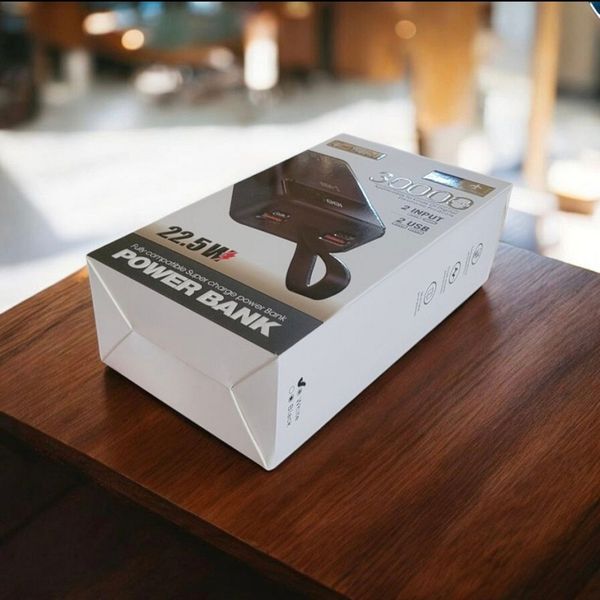 پاوربانک مدل 30000mah-22.5W ظرفیت 30000 میلی آمپر ساعت