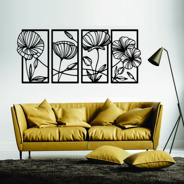 استیکر مدل چهار گل a15