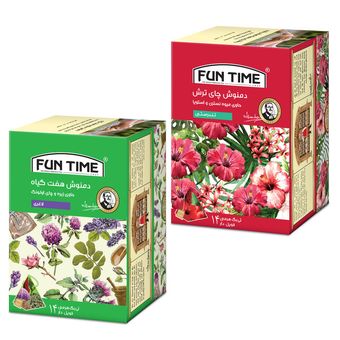 دمنوش لاغری هفت گیاه و چای ترش فان تایم بسته 2 عددی
