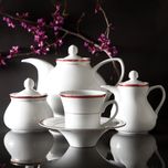 سرویس غذاخوری 108 پارچه چینی زرین ایران سری شهرزاد مدل سپینود درجه یک