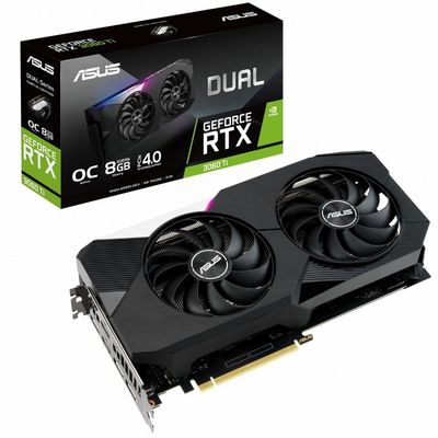 کارت گرافیک استوک ایسوس ASUS GeForce RTX 3060 Ti dual ظرفیت 8 گیگابایت