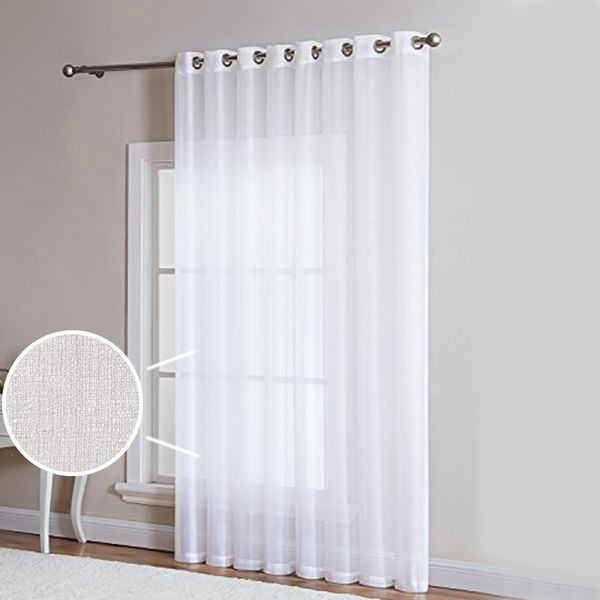 پرده تیکو دکو مدل کتان تور ساده سایز 300x280 سانتی متر