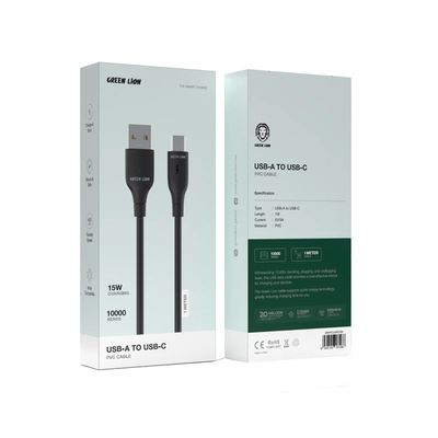 کابل تبدیل USB به USB-C گرین لاین مدل GNPVCUSATCBK طول 1 متر