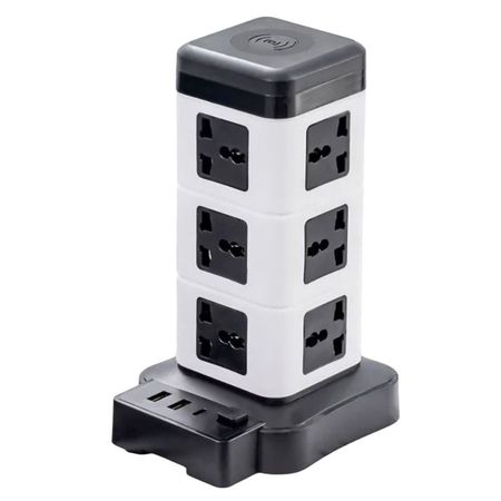 چندراهی برق ایستاده هوشمند 2500 وات مدل Intelligent Vertical Socketبرج با شارژر USB و وایرلس