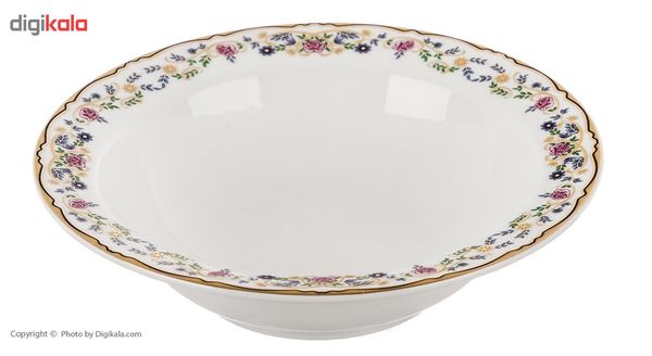 سرویس غذاخوری 102 پارچه چینی زرین ایران سری ایتالیا اف مدل Golestan درجه یک