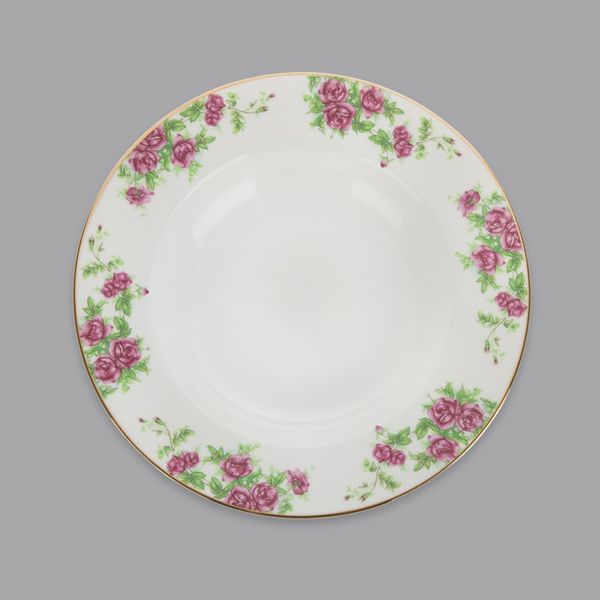 سرویس غذاخوری 28 پارچه 6 نفر چینی زرین ایران مدل ایتالیا اف بیدگل درجه عالی