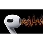 هدفون بلوتوثی اپل مدل AirPods 3 با نویز کنسلینگ میکروفون (ENC)، درگاه شارژ لایتنینگ، دارای سنسور تشخیص پوست و پشتیبانی از فرمان 